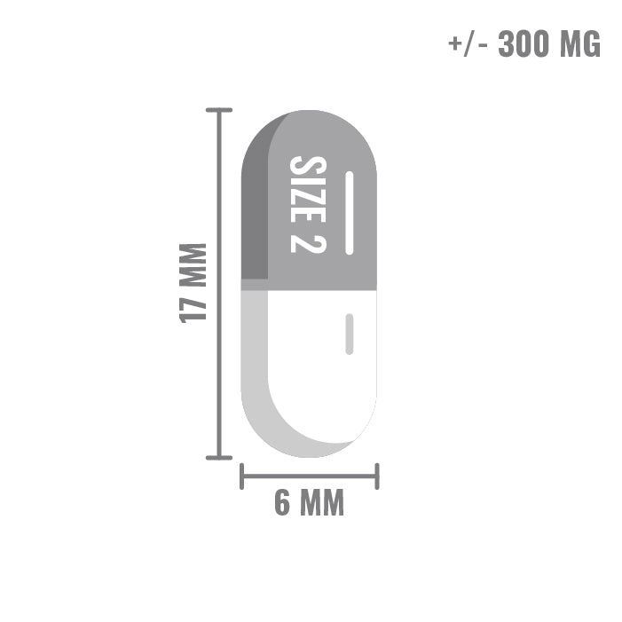 Größe 2 Transparent + Vega-Kapseln