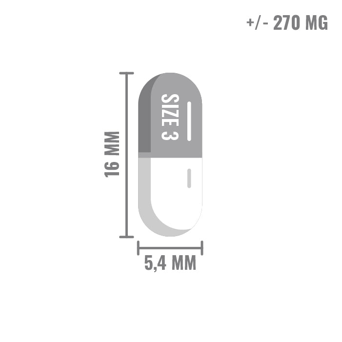 Größe 3 Transparent + Vega-Kapseln