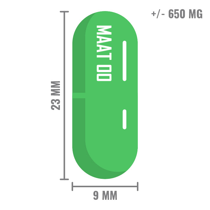 Capsule maat 00 Groen-Transparant