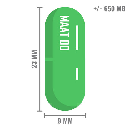 Capsule maat 00 Groen-Transparant