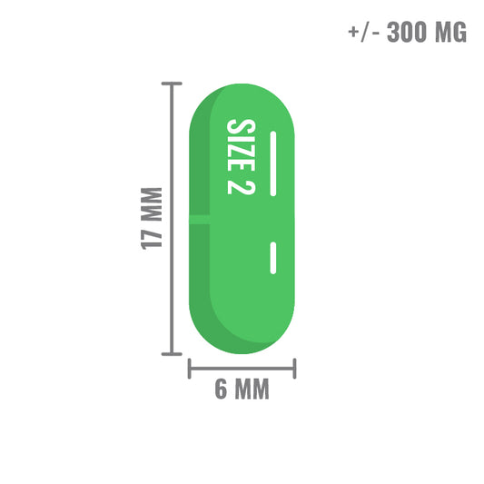 Capsule Groen/Transparant maat 2