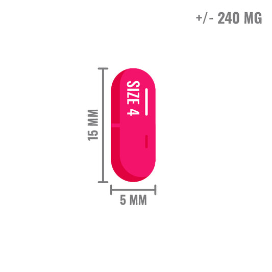 capsule maat 4 Roze/Transparant