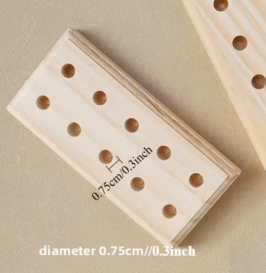 Houten capsulehouder voor 10 capsules maat 0 en 1