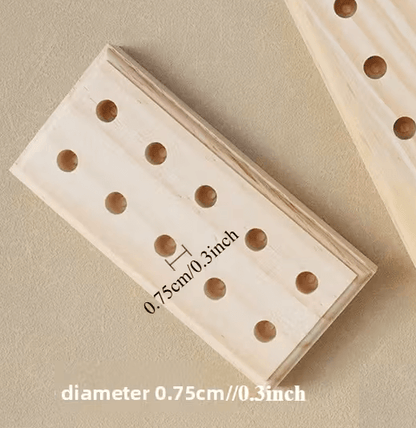 Houten capsulehouder voor 10 capsules maat 0 en 1